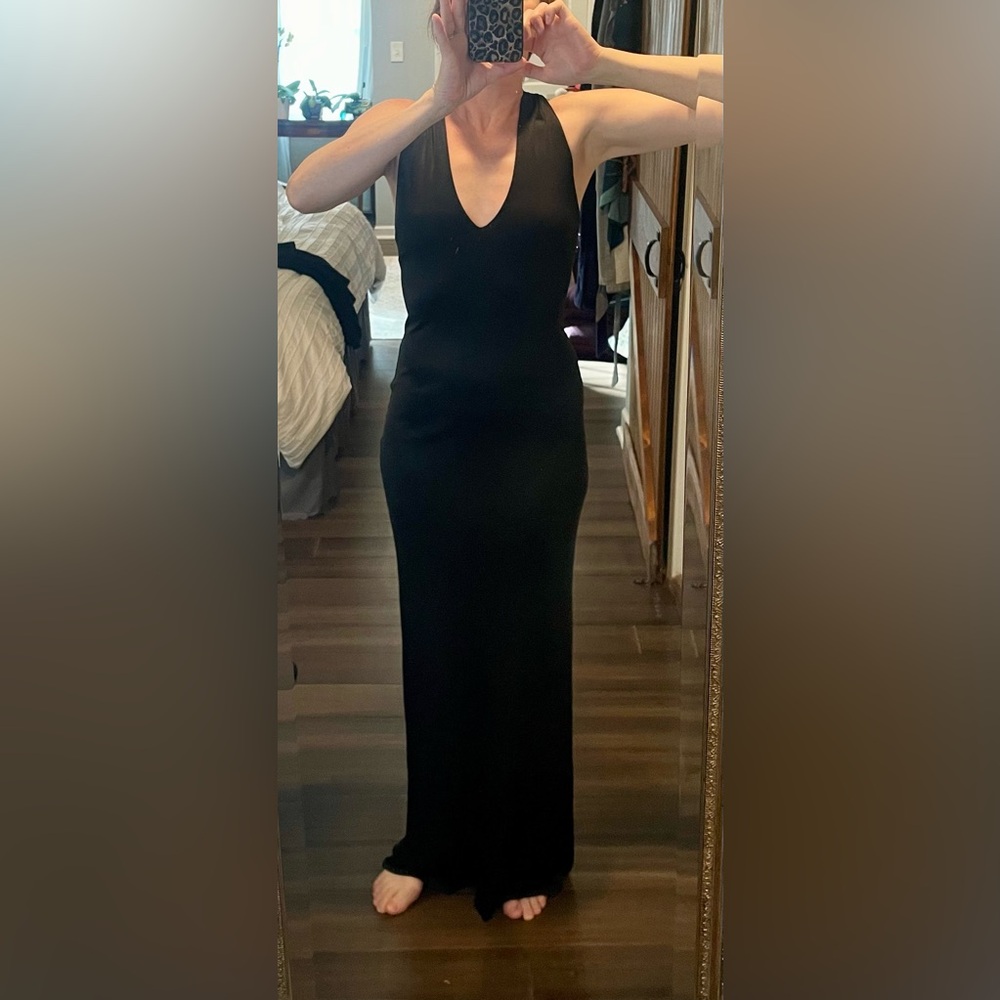 Versus Versace Elegant Black Backless Dress